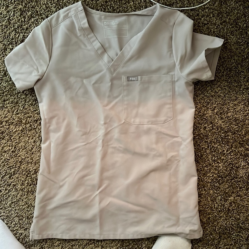 Figs XXS One pocket scrub top in slate